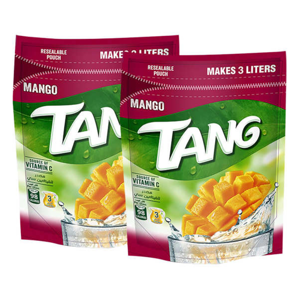 TANG INSTANT FRUIT DRINK POWDER MANGO 2 X 375GM 