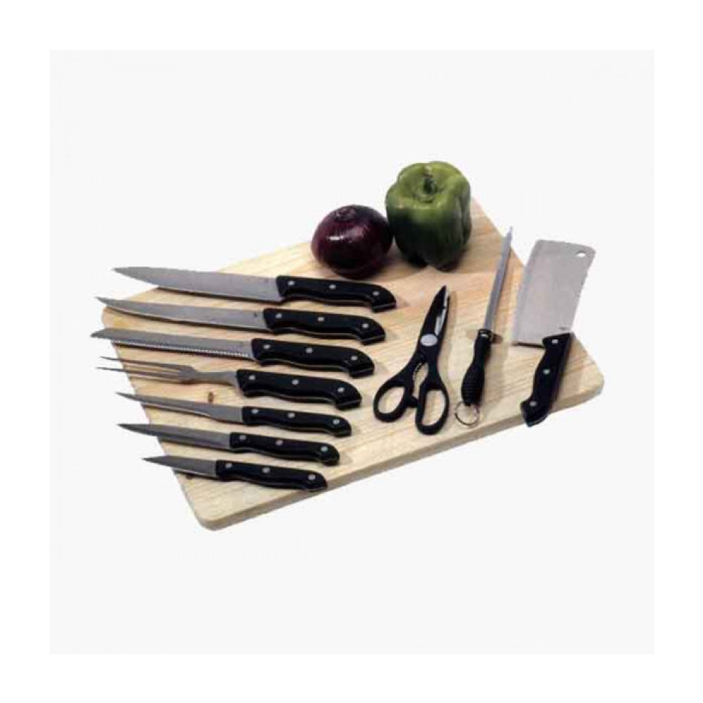 ROYAL GREEN CUTTING BOARD WITH KNIFE SET 11