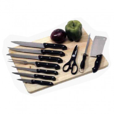 ROYAL GREEN CUTTING BOARD WITH KNIFE SET 11