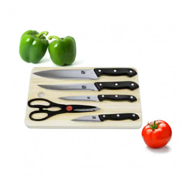 ROYAL GREEN RG-1006 CUTTING BOARD WITH KNIFE SET 6