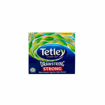 TETLEY DRAWSTRING STRONG BLACK TEA 100S 