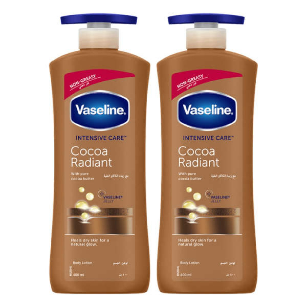 VASELINE BODY LOTION COCOA RADIANT 2 X 400ML 