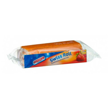 AMERICANA LARGE SWISS ROLL STRAWBERRY 150GM 