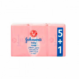 Johnson-s Baby Soap With Baby Oil 125gm 5 + 1 Free 