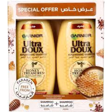 Garnier Ultra Doux Honey Shampoo 2X400Ml