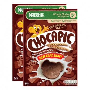 Nestle Chocapic Cereals Bear Shape 2 x 345gm 