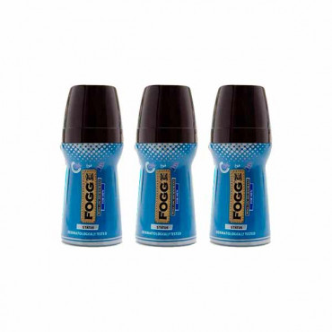 Fogg Deodorant Roll-On Status For Men 50ml 2 + 1 Free 