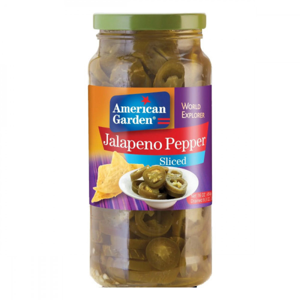 American Garden Jalapeno Pepper Sliced 453gm  American Garden Jalapeno Pepper Sliced 453gm