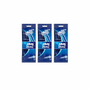 GILLETTE BLUE II DISPOSABLE RAZERS 5-S 2 + 1 FREE 