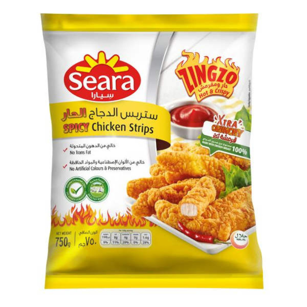 SEARA ZINGO SPICY CHICKEN STRIPS 750GM  