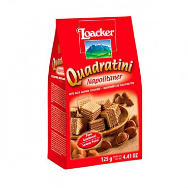 Loacker Wafers Quadratini Napolitaner 125gm 