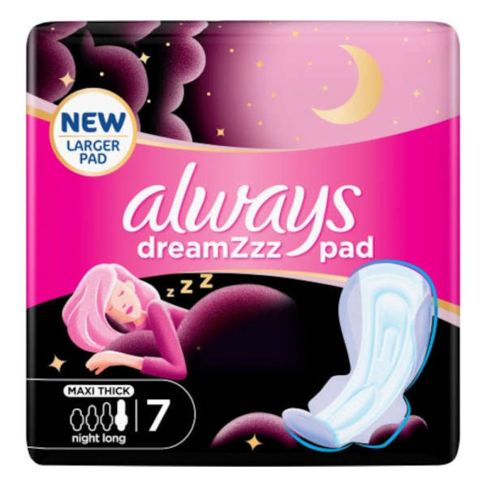 ALWAYS DREAMZZ COTTON SOFT MAXI THICK NIGHT LONG 7 PADS 