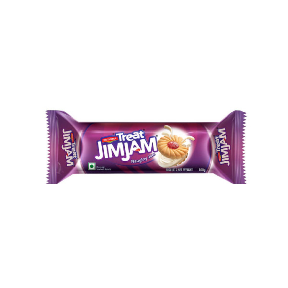 BRITANNIA TREAT JIMJAM BISCUITS 100GM 
