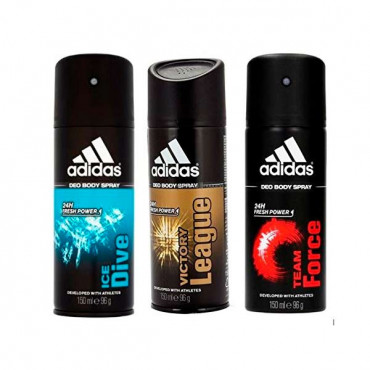 Adidas Deo Spray 150ml Assorted 2+1 Free 