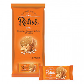 Nabil Relish Cashew, Almond &; Oats Cookies 12 x 42gm