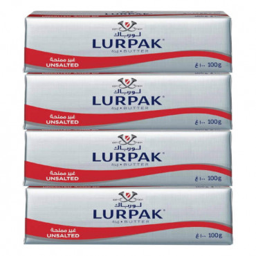 Lurpak Butter Unsalted 4 x 100gm 